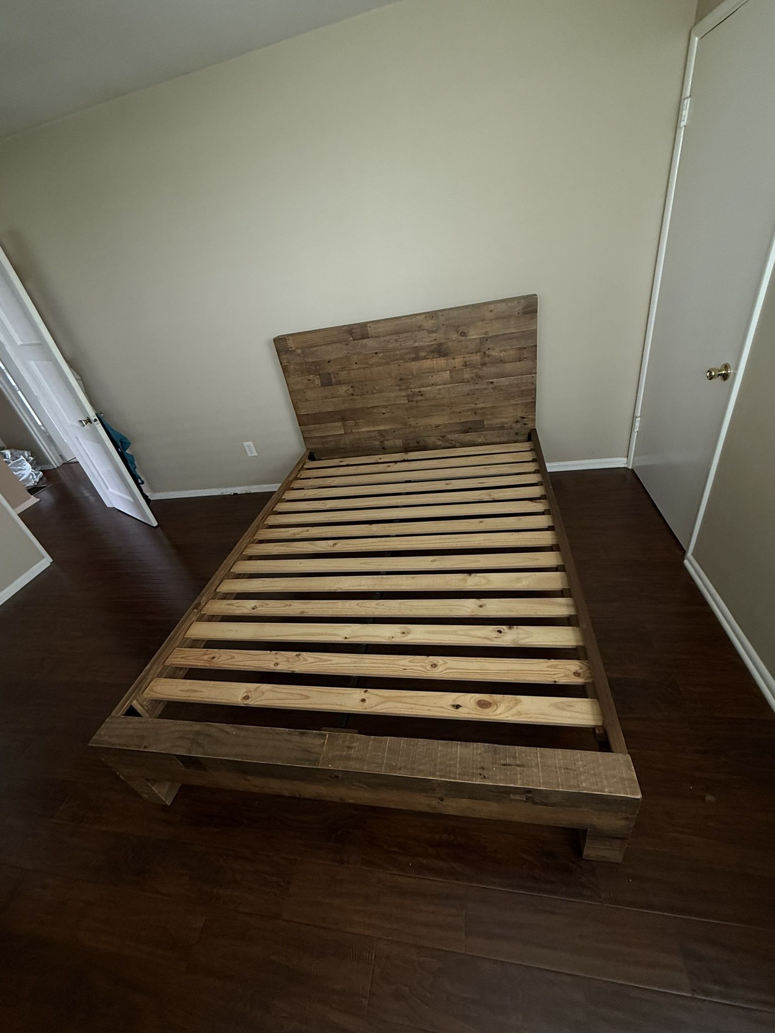 Queen Bed Frame West Elm Emmerson® Reclaimed Natural Wood Queen  Bed