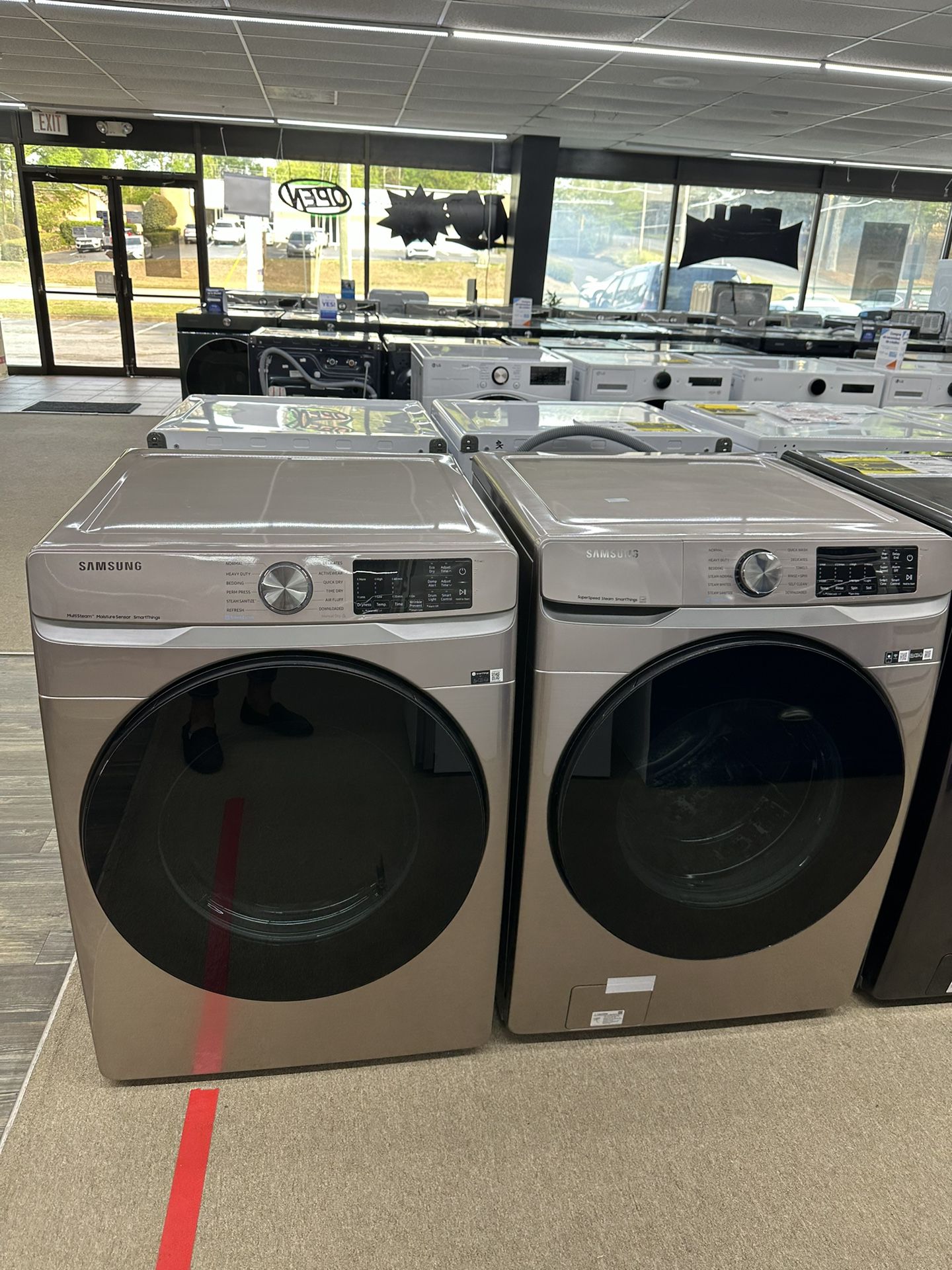 Samsung Smart Front Load Washer And Dryer Set Brand New 