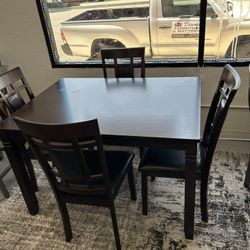 5 Piece Wood Dining Table Set 