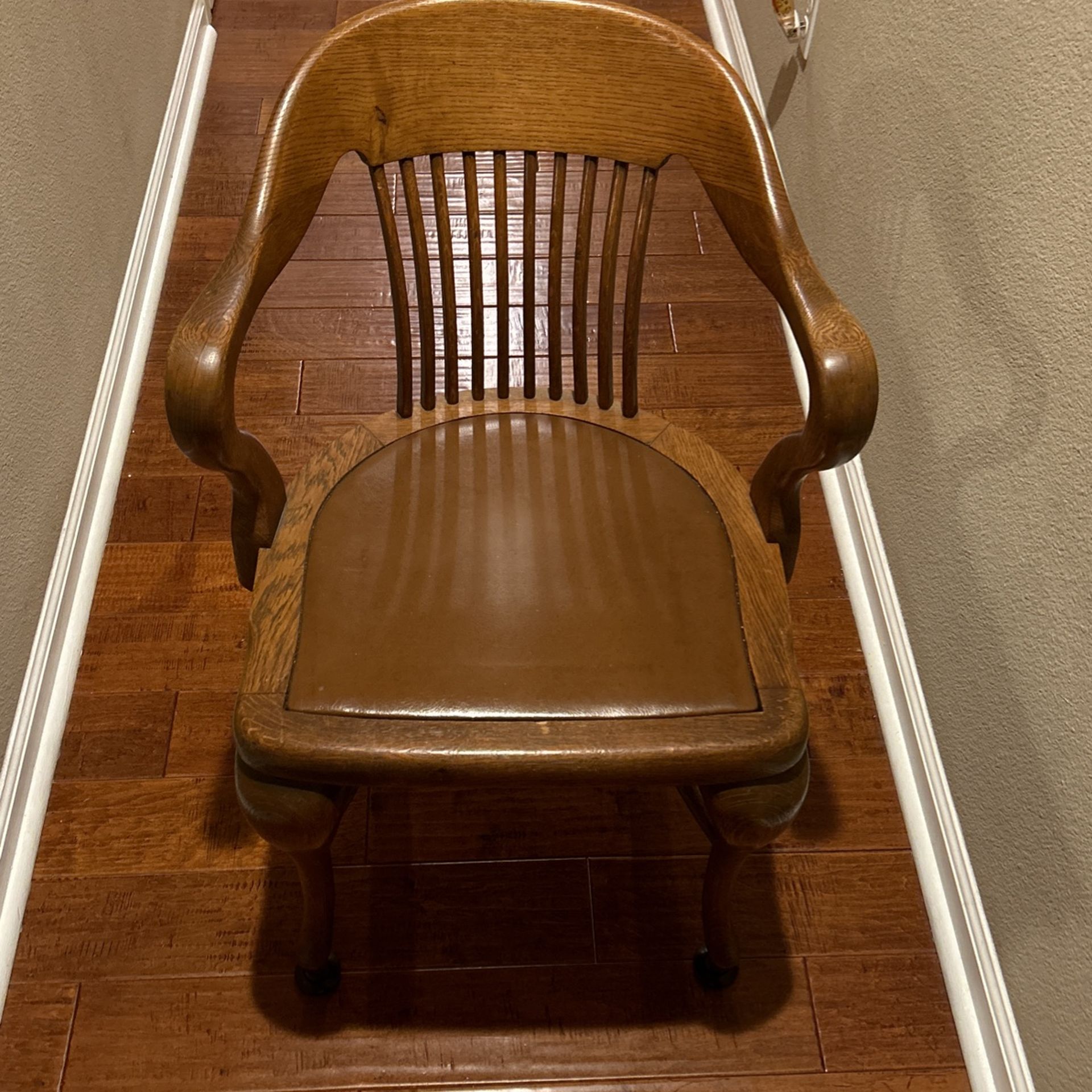 Vintage Oak Round Armchair