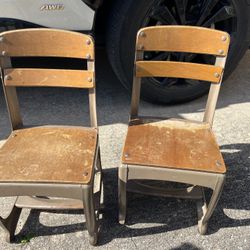 Vintage School Chairs Made By American Seating Company