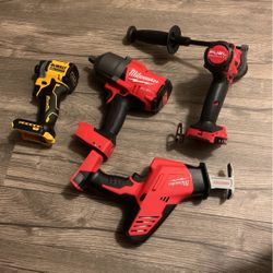 Milwaukee  And dewalt  