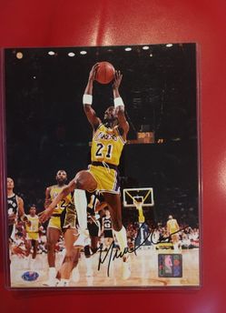 Michael Cooper autographed 8x10 lakers man cave
