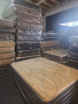 Mattresses in Plastic Wrap