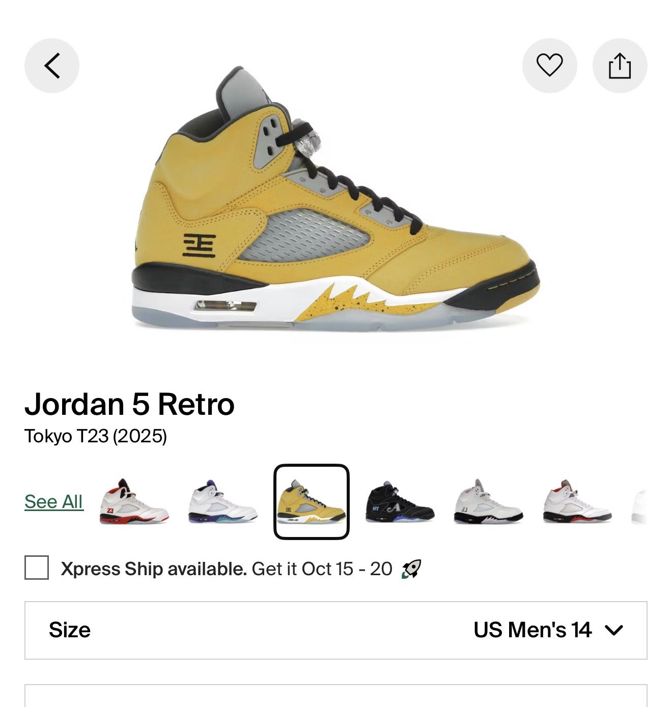 Jordan Retro 5 Tokyo T23