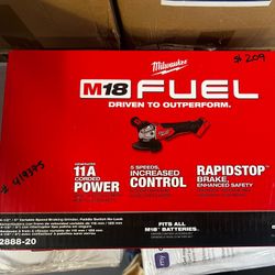 Milwaukee M18 FUEL 18V Lithium-Ion Brushless Cordless 4-1/2 in./5 in. Grinder with Variable Speed & Paddle Switch (Tool-Only)