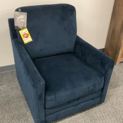 Navy Blue Corduroy Swivel Chair $389.99