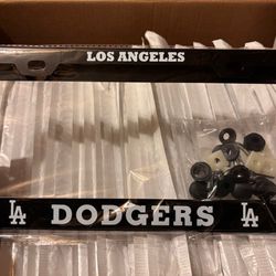 Car Plate 2pcs -LA Dodgers Black 
