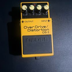 Used BOSS OS2 Overdrive Distortion Effect Guitar Pedal
