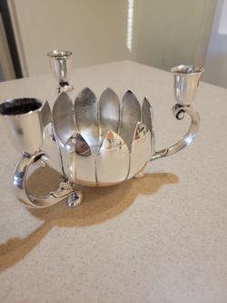 Vintage Reed & Barton 333 Lotus candelabra candle holder
