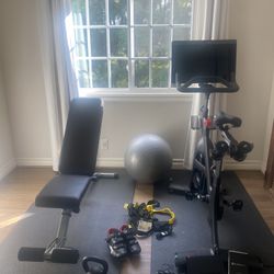 Peloton Exercise Bike And Accessories