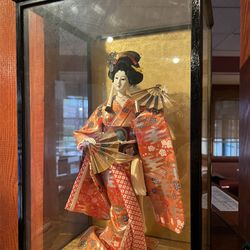 Traditional Japanese Doll With Fans
