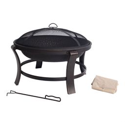 Mainstays Deep 30" Fir Pit, Antique Bronze