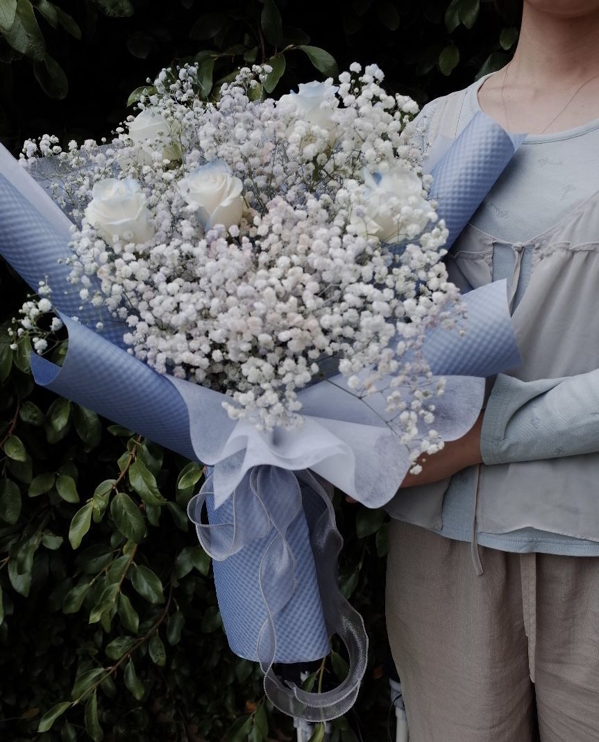 Blue Cloud Big Fresh Flower Bouquet 