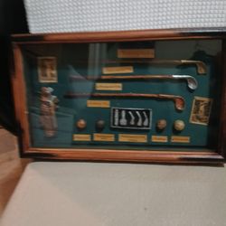 Dennis East History Of Golf Shadow Box Frame The History Of Golf 14 Inches Long 10 Inches Tall Hang It On The Wall Or Put In Curio Cabinet Excellent C