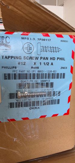 Fastener Assortment: Carriage Bolts, Tapping Screws, and Hex Lag Screws