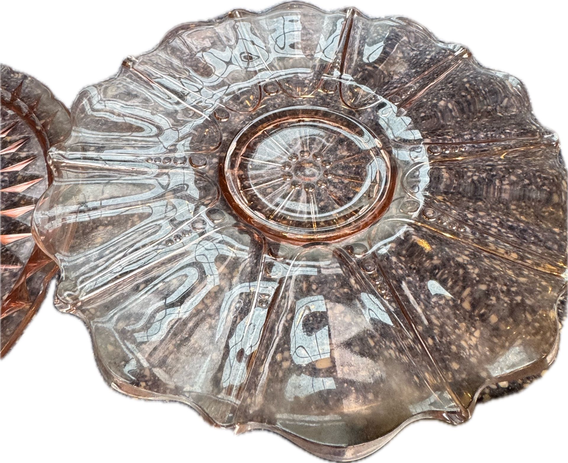 Antique. Pink Depression Glass. Various Pieces. Can Be sold Separately Or Together