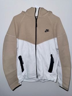 Nike Tech Fleece Hoodie (L) + Joggers (M) Tan/White