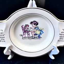 🚨Bargain: 👶✨Rare/Vintage 1950 Fine China, Children’s “My Own Plate”, Gold Edge and Trim (brand new)