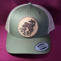Trucker Cap with Leather Engraved Patch