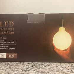 LED GLOBE LIGHT BULB (2 PACK/MILKY GLASS) 💡