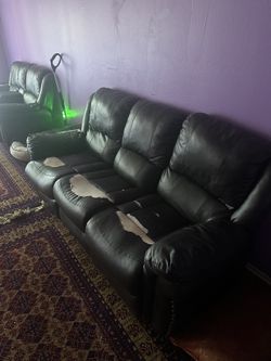 2 Black Couches 
