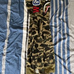 Bape Camo Shark Zip Hoodie