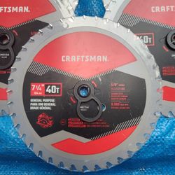 Craftsman 7-1/4in 40 Tooth Fine Finish Carbide Circular Saw Blade 