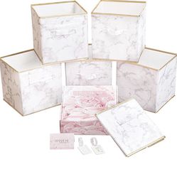 Storage Cubes Organizer Bins - 11” Foldable Bins, Fabric Dual Handles Box, Closet Shelf Baskets,
