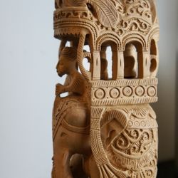 Hand-Carved Wooden Figurine / Sculpture