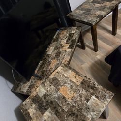 Beautiful marble table and nightstands Set