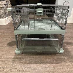 NO PET INCLUDED! Hamster Cage. New Bag Of Bedding And Play Area.  