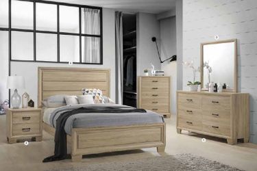White Washed Panel Bedroom Set - Queen or King (NO CREDIT CHECK FINANCING AVAILABLE)