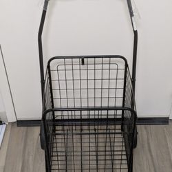 Folding Utility Shopping Cart for Groceries, Laundry Etc