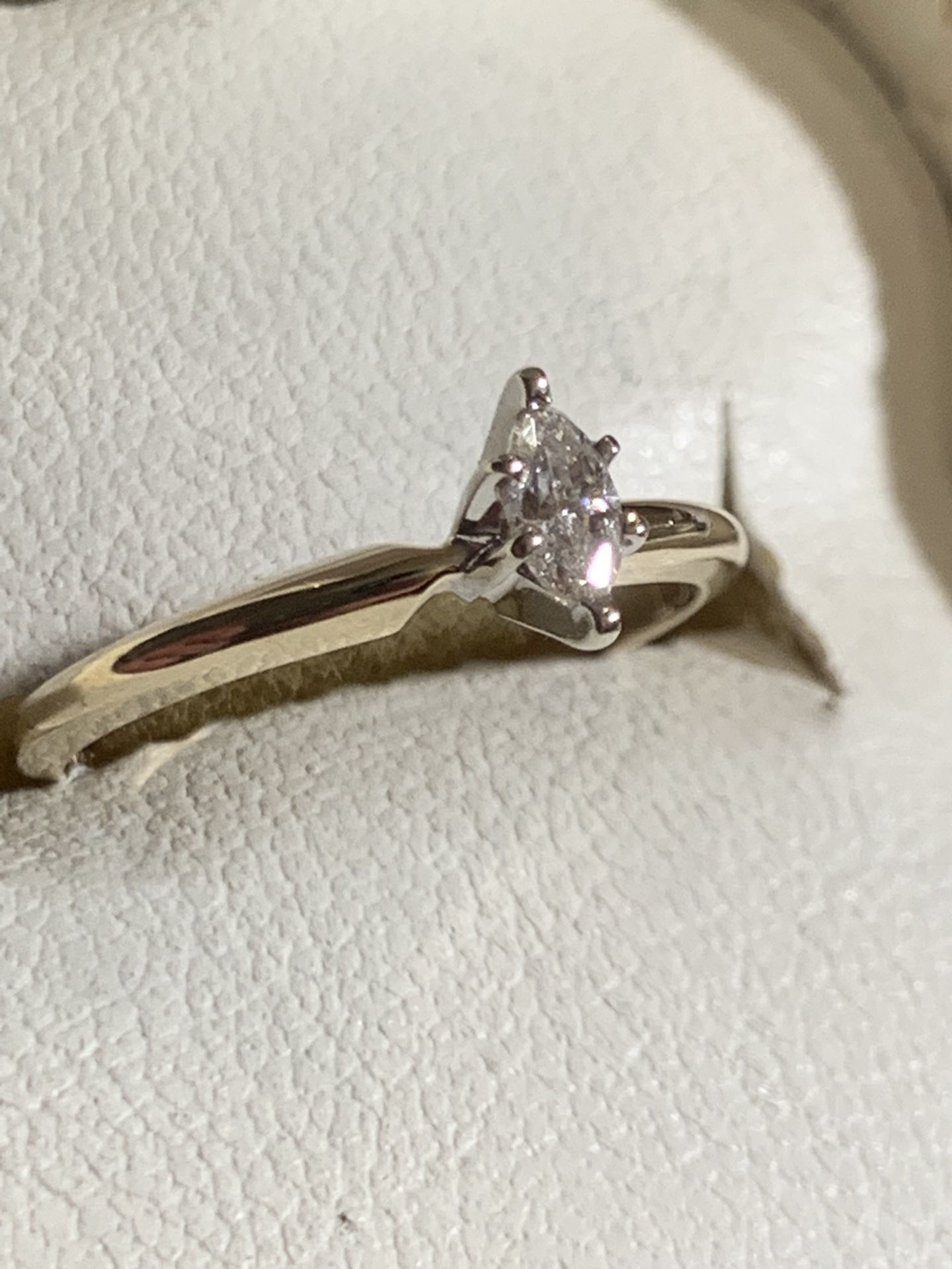 1/5 ct Marquis Cut Natural Diamond Engagement Ring