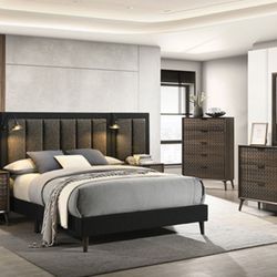 5PC BEDROOM SET 1BED 2N/S 1DRESSER 1MIRROR (f7272) QUEEN $999 E KING $1099 FREE LOCAL DELIVERY  