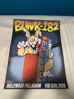 Blink 182 Hollywood Palladium Concert Poster