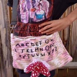 
  Handmade Stranger Things–Inspired Crocheted Crossbody Bag  
