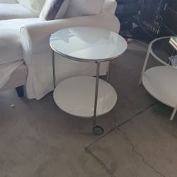 glass end table