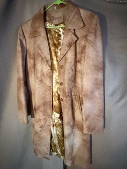Benny's Shop leather trench coat,