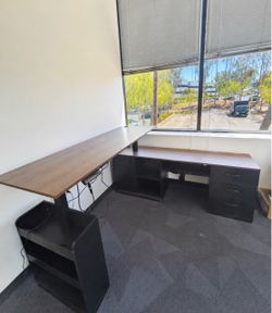 Executive Electric Standing Desk With Storage – Delivered & Assembled