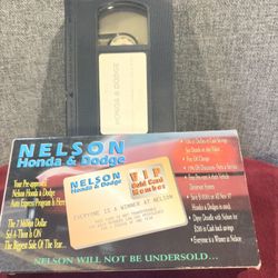 Rare Vintage 1997 Nelson Honda & Dodge Promo VHS Tape & Box Set