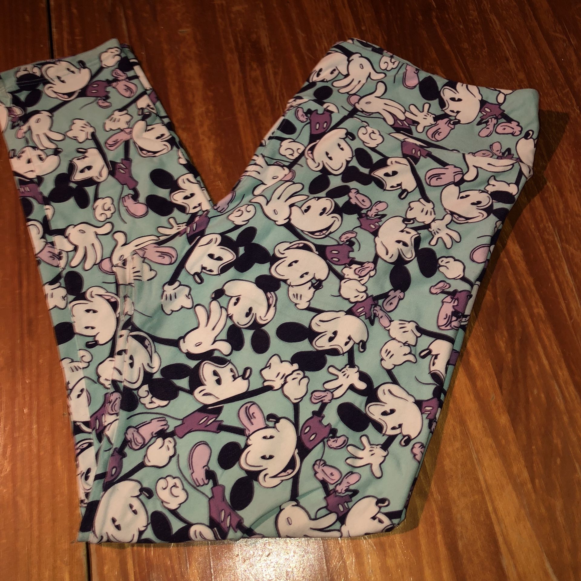 LuLaRoe Size Tall And Curvy Mickey Mouse Leggings