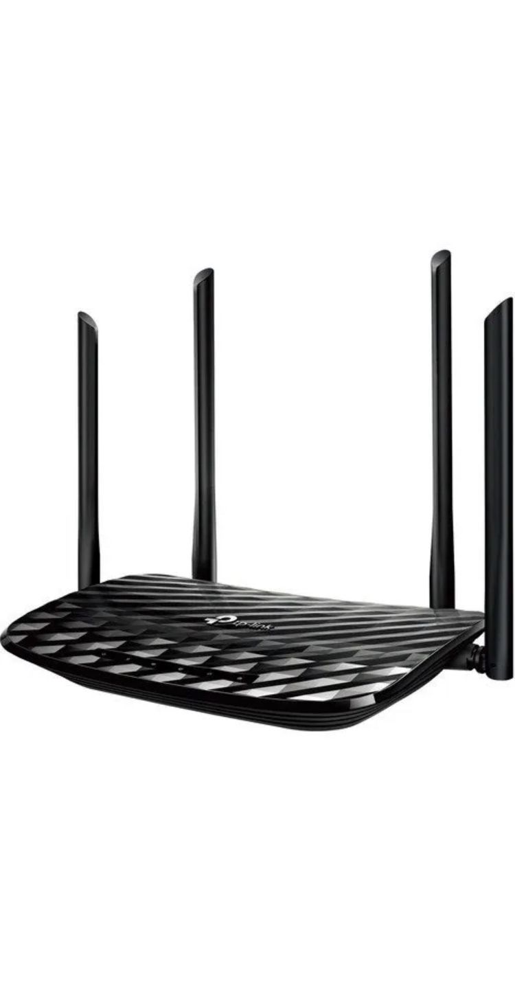 TP LINK Ac1200 Mu-Mimo Wi-Fi Router, ARCHER A6 Black All Cables Included