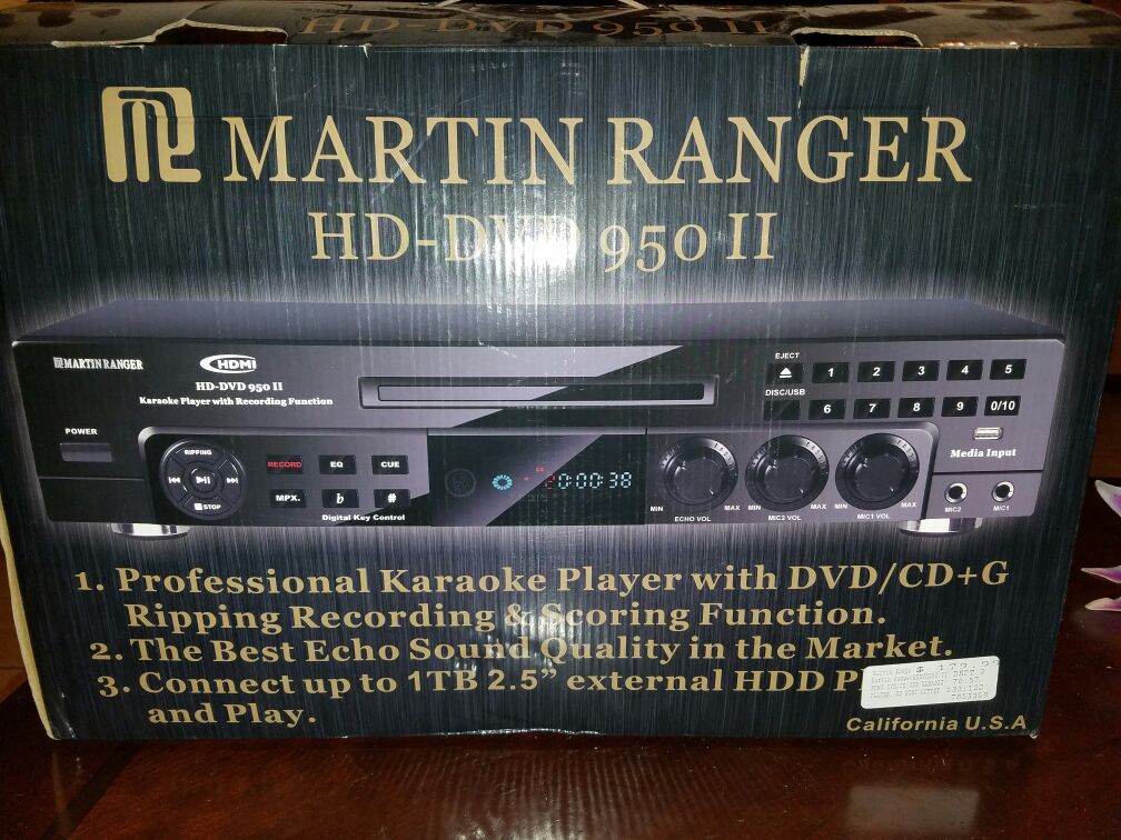 Karaoke player with dvd/cd system