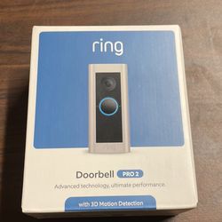 ring doorbell camera pro new in the box 