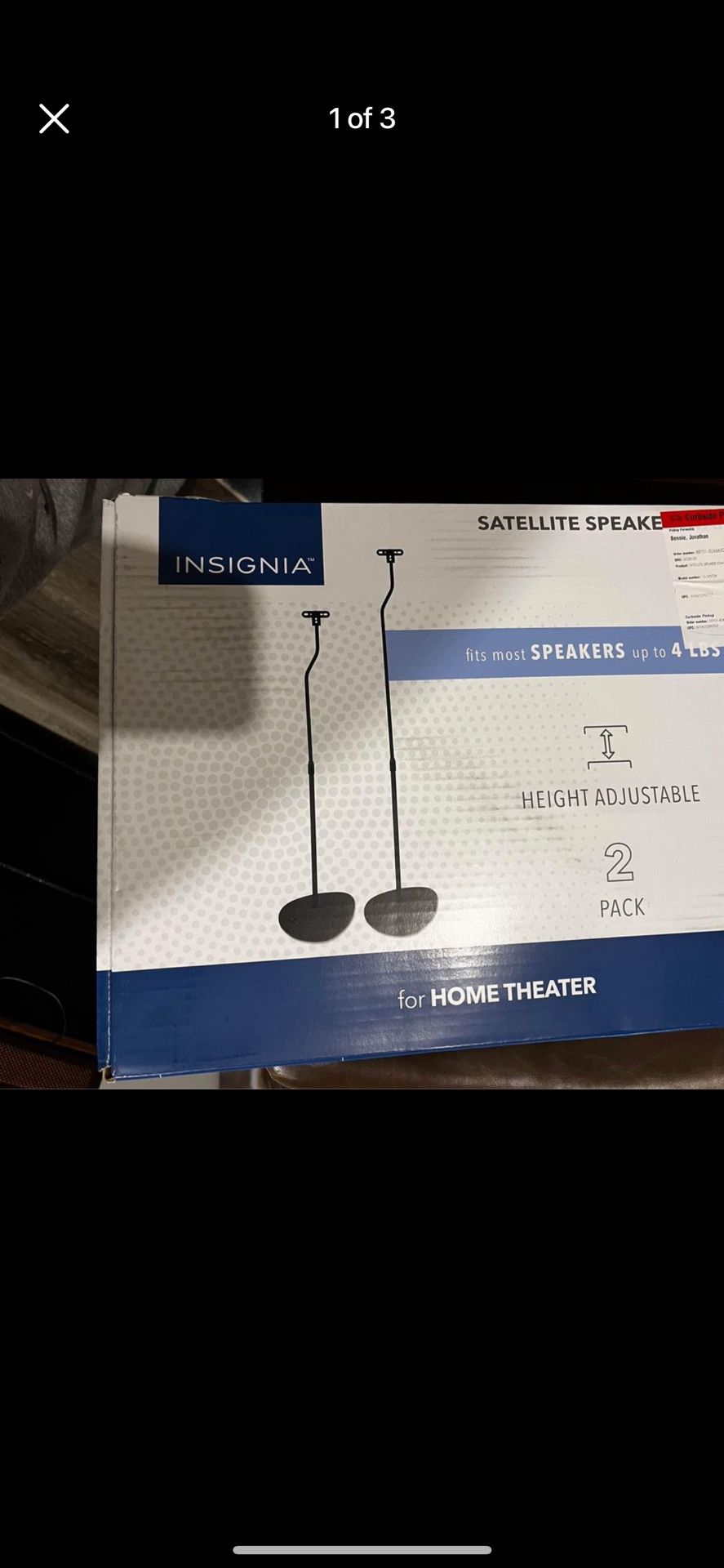 New Insignia Satellite Speaker Holder