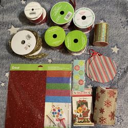 Christmas Ribbon And Crafting Supplies