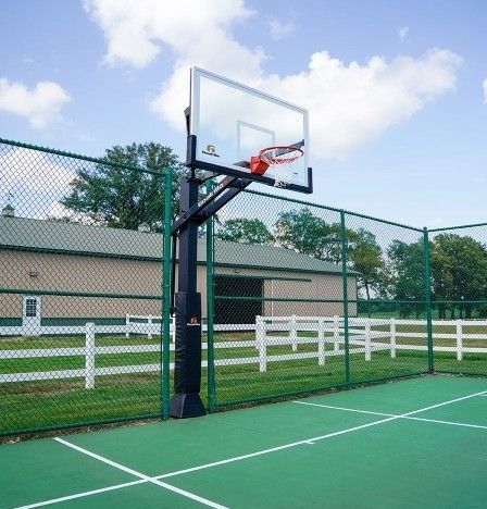 Goalrilla 54 inch in ground basketball hoop, adjustable basketball court