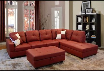 Sectional and ottoman